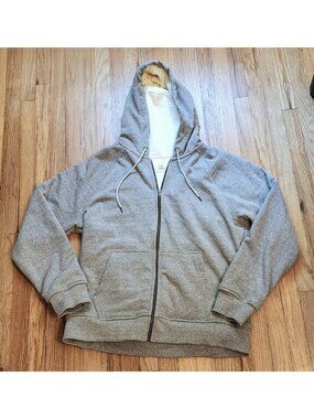 Flint and Tinder 10-Year Hoodie Mens XXL Gray Full-Zip Lined Jacket Heavy USA